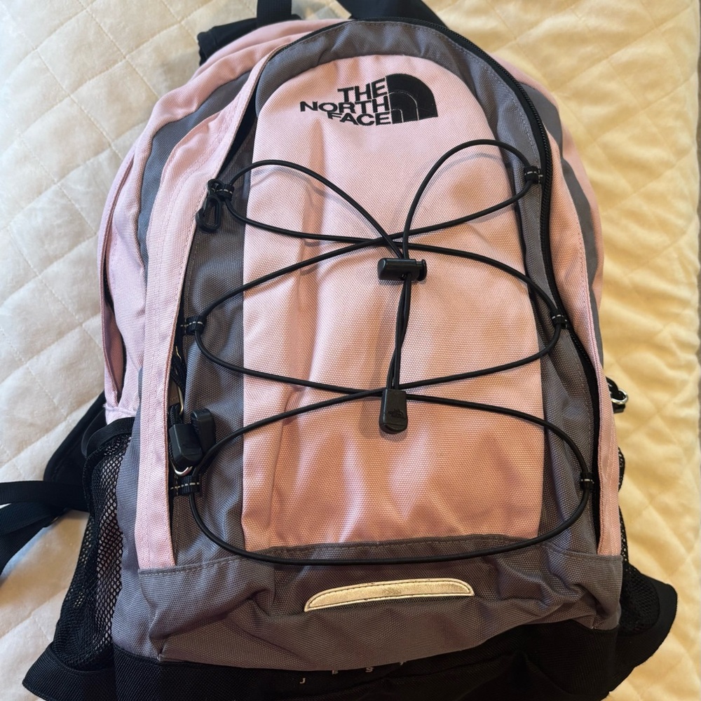 The North Face Pink and Gray Backpack